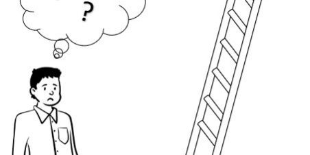 Ladder with broken rungs